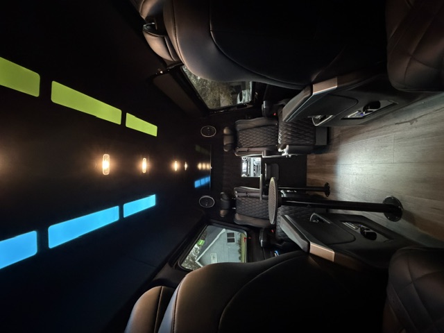 Executive cabin with panoramic roof lighting